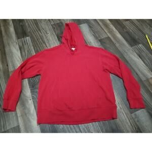 VINTAGE Y2K Adidas Hoodie Men’s Size Large Red Center Logo Spellout 2000s